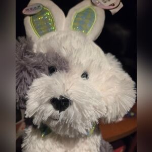 FAO Schwarz Bunny Ears Puppy Plush NWT Wearable Headband Easter Dog Toy Gift